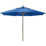 Fiberbuilt Table Umbrellas Pacific Blue 7.5' Oct Market 8 Rib Push up Champagne Bronze with Antique Marine Grade Canopy