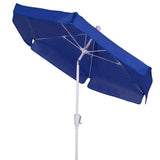 Fiberbuilt Table Umbrellas Pacific Blue FiberBuilt 7.5 Ft. Aluminum Market Patio Umbrella W/ Crank Lift & Tilt