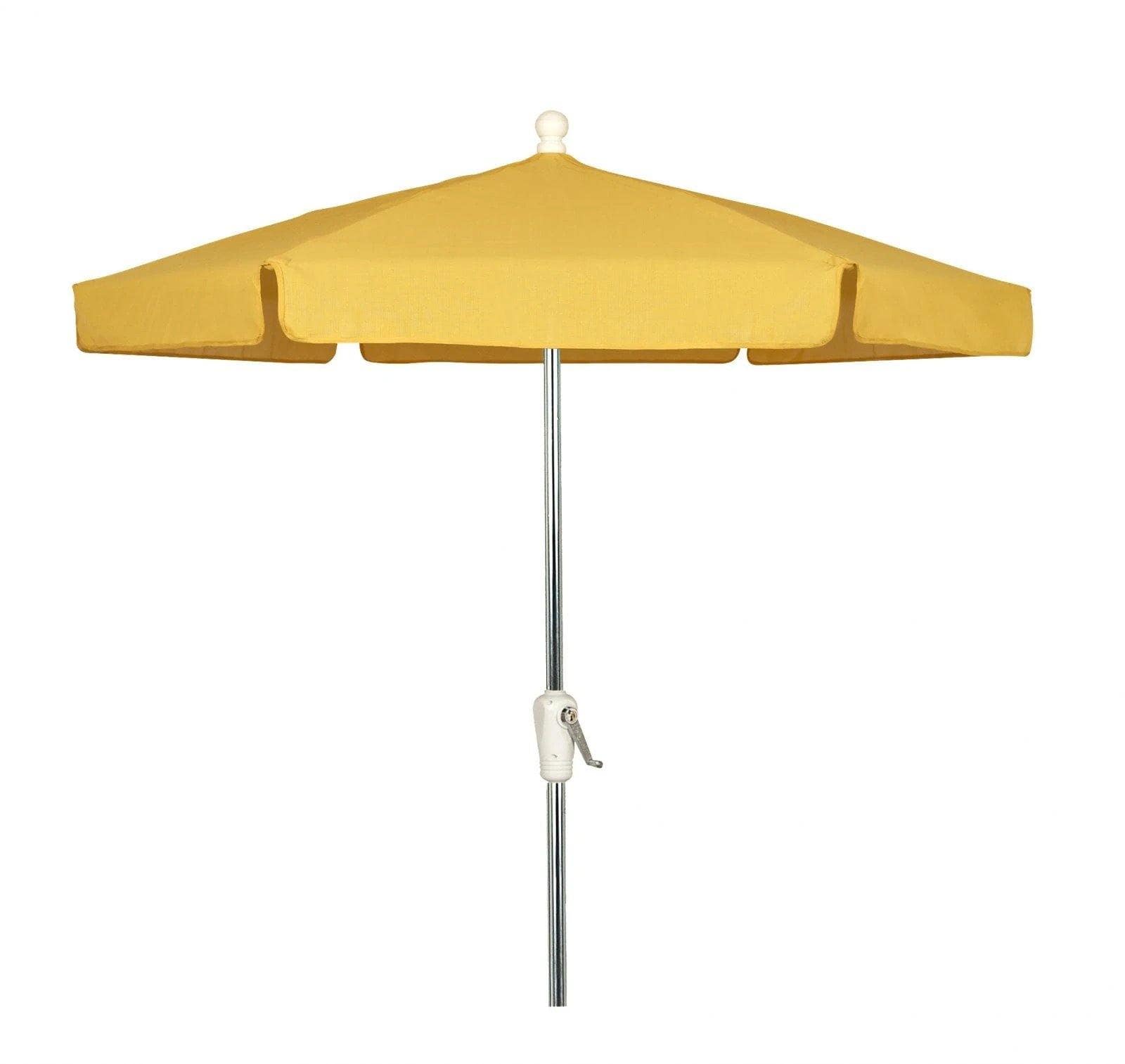 Fiberbuilt Table Umbrellas Yellow Fiberbuilt 7.5' Garden Umbrella w/ Crank Lift and Tilt