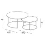 Harmonia Living - Finn 2 Piece Nesting Coffee Tables Set | FINN-TK-2CTS
