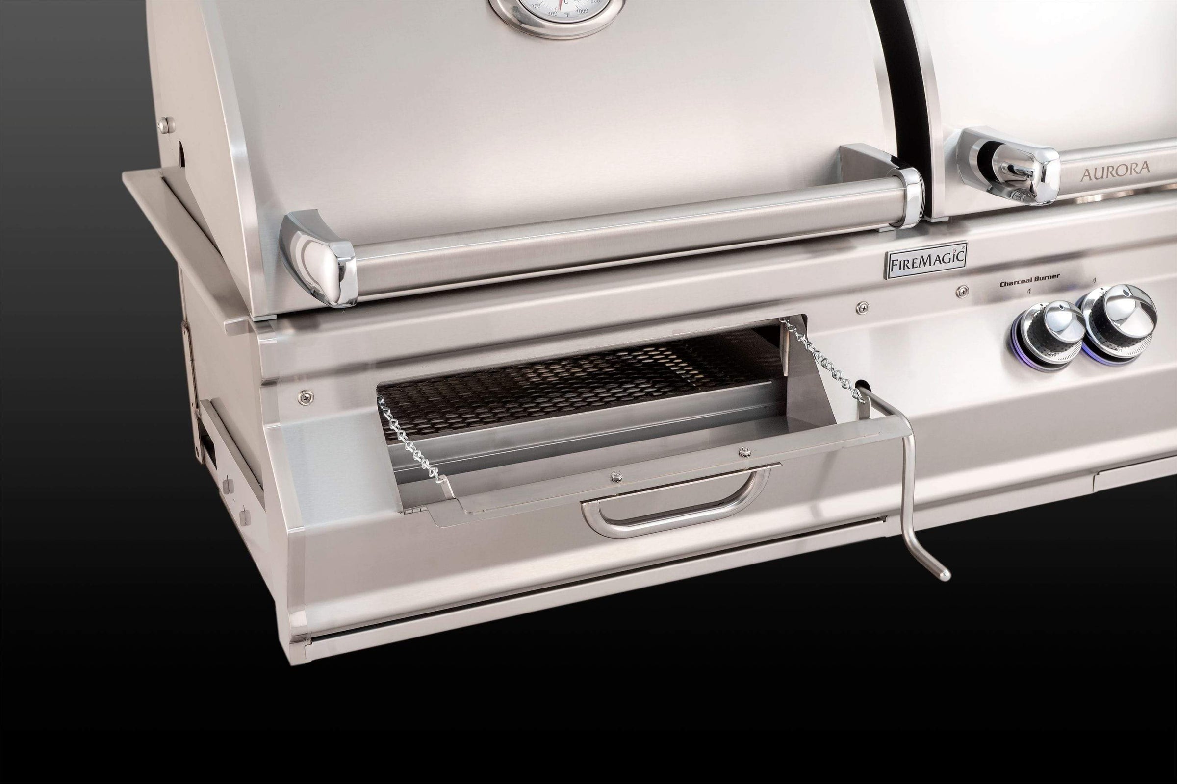 Fire Magic - 46-Inch Built-In Natural Gas & Charcoal Combo Grill With One Infrared Burner And Analog Thermometer - A830I-7LAX-CB