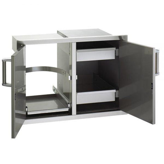 Fire Magic Kitchen Accessories 21" h x 30-1/2" w x 20-1/2" d Double Access Doors with Tank Tray, Louvers and Dual Drawers