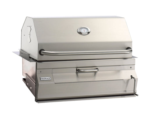 Fire Magic - Fire Magic Legacy 30-Inch Built-In Smoker Charcoal Grill - 14-SC01C-A