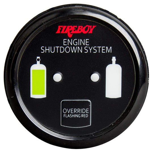 Fireboy-Xintex Fume Detectors Xintex Deluxe Helm Display w/Gauge Body, LED & Color Graphics f/Engine Shutdown System - Black Bezel Display [DU-RBH-20-R]