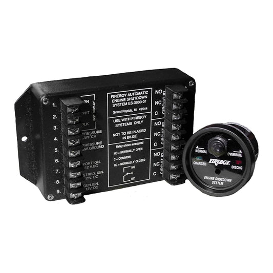 Fireboy-Xintex Fume Detectors Xintex Engine Shutdown - 5 Circuit w/20A Relays - Round Display [ES-5000-01]