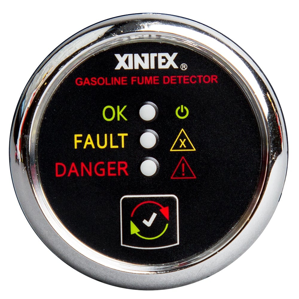 Fireboy-Xintex Fume Detectors Xintex Gasoline Fume Detector & Alarm w/Plastic Sensor - Chrome Bezel Display [G-1C-R]