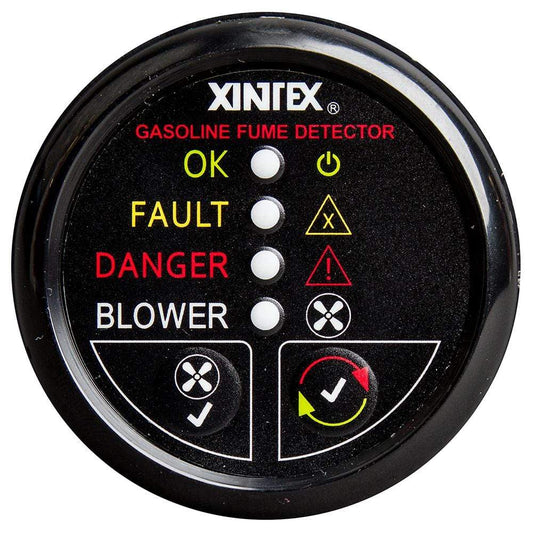 Fireboy-Xintex Fume Detectors Xintex Gasoline Fume Detector & Blower Control w/Plastic Sensor - Black Bezel Display [G-1BB-R]