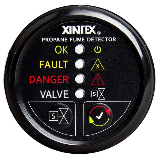 Fireboy-Xintex Fume Detectors Xintex Propane Fume Detector w/Automatic Shut-Off & Plastic Sensor - No Solenoid Valve - Black Bezel Display [P-1BNV-R]