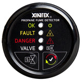 Fireboy-Xintex Fume Detectors Xintex Propane Fume Detector w/Automatic Shut-Off & Plastic Sensor - No Solenoid Valve - Black Bezel Display [P-1BNV-R]