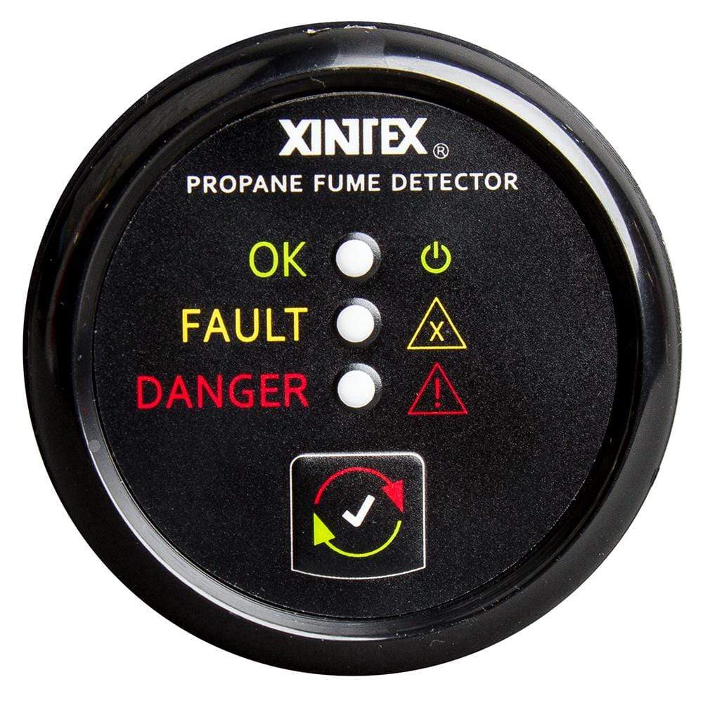 Fireboy-Xintex Fume Detectors Xintex Propane Fume Detector w/Plastic Sensor - No Solenoid Valve - Black Bezel Display [P-1B-R]