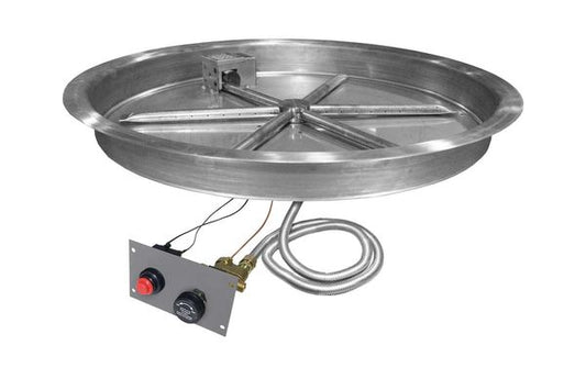 Firegear 25" Round Pan Burner Kit - Thermocouple Manual Safety with Spark Ignition