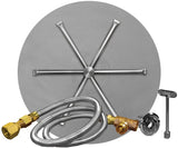 Firegear Stainless Steel Round/Flat Disc and Spur Burner Firegear - 29'' Round SS Disc, Stainless Steel 22'' Burning Spur, MT Ignition, Natural Gas (LP Kit Purchase FGLPK41)