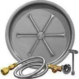 Firegear Stainless Steel Round Pan and Spur Burner Firegear - 19" Pan with 16" SS Burning Spur MT Ignition for NG (LP Kit Purchase FGLPK47)