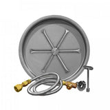 Firegear Stainless Steel Round Pan and Spur Burner Firegear - 25" Pan with 22" SS Burning Spur MT Ignition for NG (LP Kit Purchase FGLPK47)