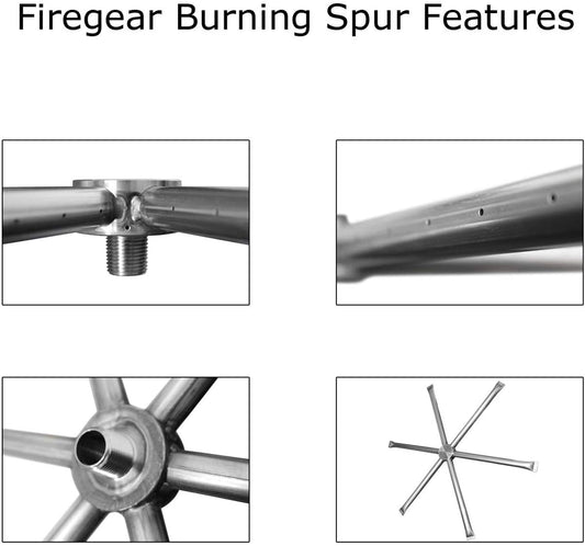 Firegear Stainless Steel Round Pan and Spur Burner Firegear - 33" Pan with 31" SS Burning Spur MT Ignition NG (LP Kit Purchase FGLPK41)