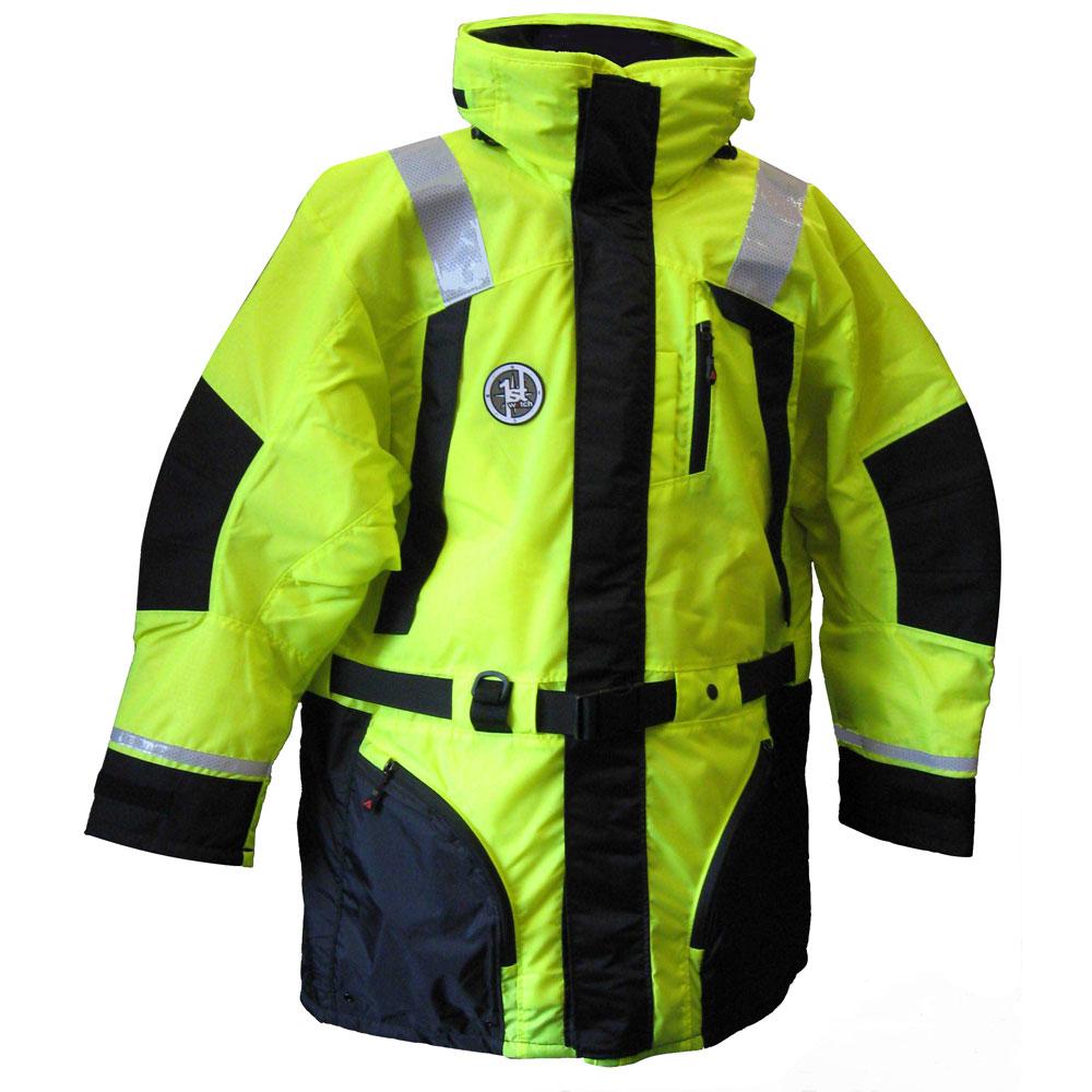 First Watch Flotation Coats/Pants First Watch Hi-Vis Flotation Coat - Hi-Vis Yellow/Black - Large [AC-1100-HV-L]