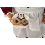 Fraser Hill Farm -  3-Ft. Music and Motion Baking Mrs. Claus with Baking Apron and Cookies, Christmas Animatronic