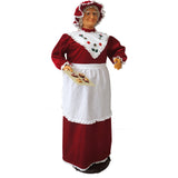 Fraser Hill Farm -  58-In. Dancing Mrs. Claus with Baking Apron and Cookies, Life-Size Motion-Activated Christmas Animatronic