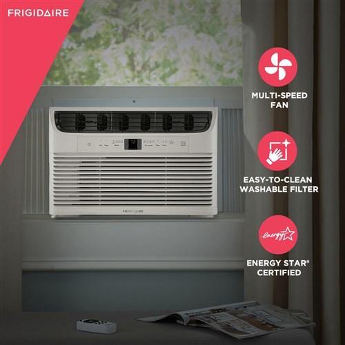 Frigidaire Window A/C Frigidaire Energy Star 6,000 BTU 115V Window-Mounted Mini-Compact Air Conditioner with Full-Function Remote Control, White