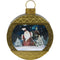 Fraser Hill Farm -  Let It Snow Series 24-In. Christmas Ornament Shadowbox in Gold with Santa Scene, Cascading Snow, and Holiday Music