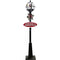 Fraser Hill Farm -  Let It Snow Series 69-In. Musical Snow Globe Lamp Post with Santa Claus, 2 Signs, Cascading Snow, and Christmas Carols, Black