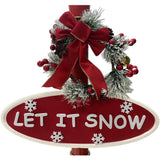 Fraser Hill Farm -  Let It Snow Series 69-In. Musical Snow Globe Lamp Post w/ Christmas Tree, 2 Signs, Cascading Snow, Holiday Music, Red