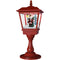 Fraser Hill Farm -  Let It Snow Series 25-In. Musical Tabletop Lantern in Red with Santa Scene, Cascading Snow, and Christmas Carols