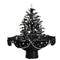 Fraser Hill Farm -  Let It Snow Series 29-In. Black Snowy Tree with Black Umbrella Base, Snow Function, Music, Decorations, and Lights