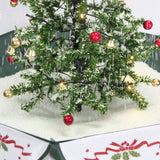 Fraser Hill Farm -  Let It Snow Series 29-In. Green Snowy Tree with Green Umbrella Base, Snow Function, Music, Decorations, and Lights