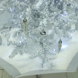 Fraser Hill Farm -  Let It Snow Series 47-In. Silvery White Tree and Umbrella Base with Snow Function, Music, Decorations, and Lights