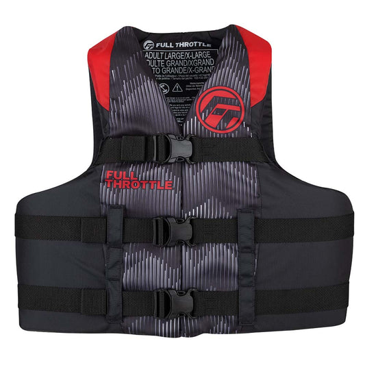 Full Throttle Life Vests Full Throttle Adult Nylon Life Jacket - 2XL/4XL - Red/Black [112200-100-080-22]