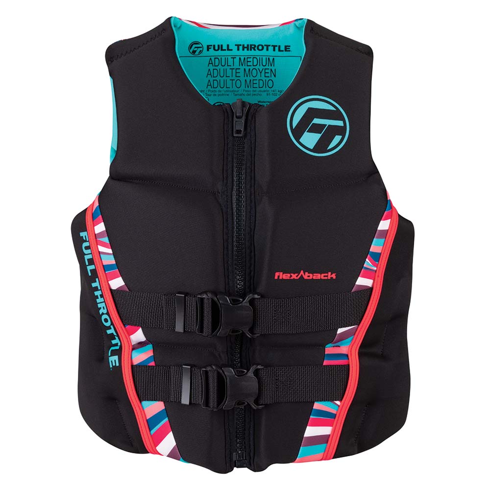 Full Throttle Life Vests Full Throttle Womens Rapid-Dry Flex-Back Life Jacket - Womens L - Pink/Black [142500-105-840-22]