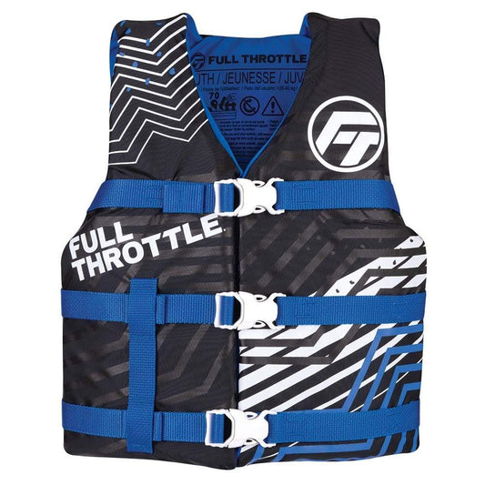 Full Throttle Life Vests Full Throttle Youth Nylon Life Jacket - Blue/Black [112200-500-002-22]