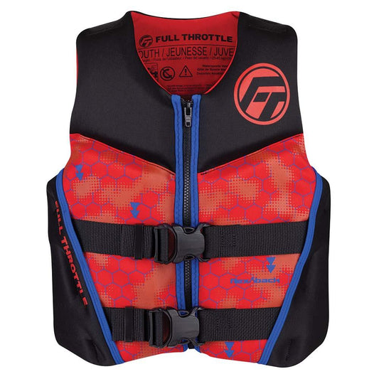 Full Throttle Life Vests Full Throttle Youth Rapid-Dry Flex-Back Life Jacket - Red/Black [142500-100-002-22]