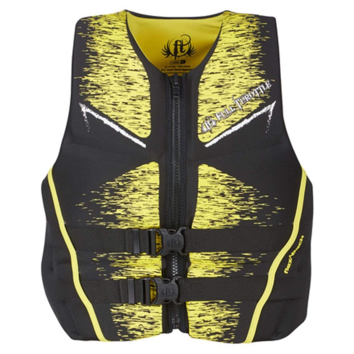 Full Throttle Marine/Water Sports : Lifevests Full Throttle Mens Life Jacket Rapid-Dry Flex-Back Yellow-M