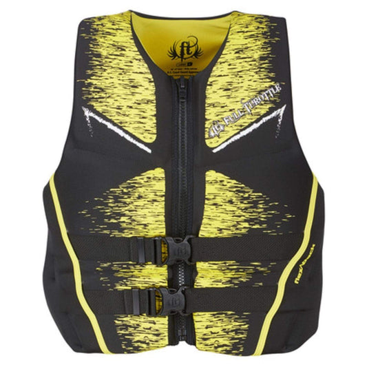 Full Throttle Marine/Water Sports : Lifevests Full Throttle Mens Life Jacket Rapid-Dry Flex-Back-Yellow-XL