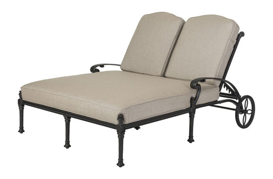 Gensun Chaise Lounge Gensun - Florence Cast Aluminum Cushion Double Chaise Lounge - 12230099