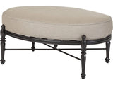 Gensun Coversation Set [Premium] Luxe / Desert Bronze Gensun Grand Terrace Cushion Curved Loveseat | Wide Round End Table | Cushion Oval Ottoman | 6 Piece Conversation Set [Premium] - 1034CV22
