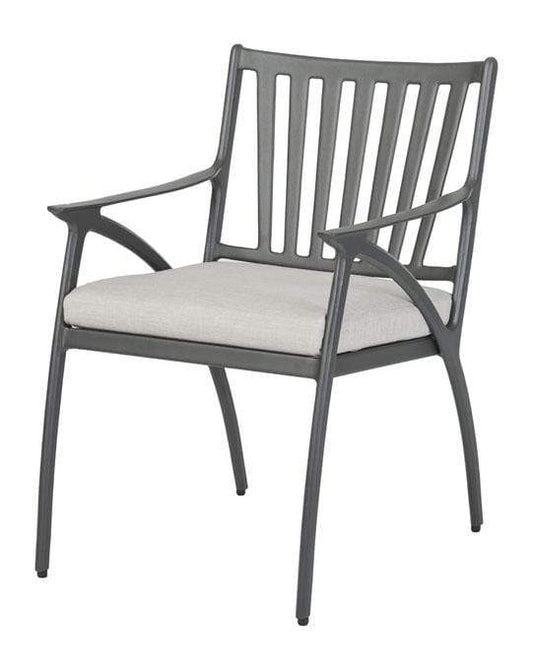 Gensun Dining Chair Gensun - Amari Cushion Aluminum Carbon Dining Arm Chair - 10250001