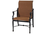 Gensun Dining Chair Gensun - Bel Air Padded Sling Cast Aluminum High Back Swivel Rocker Lounge Chair - 6199SB01