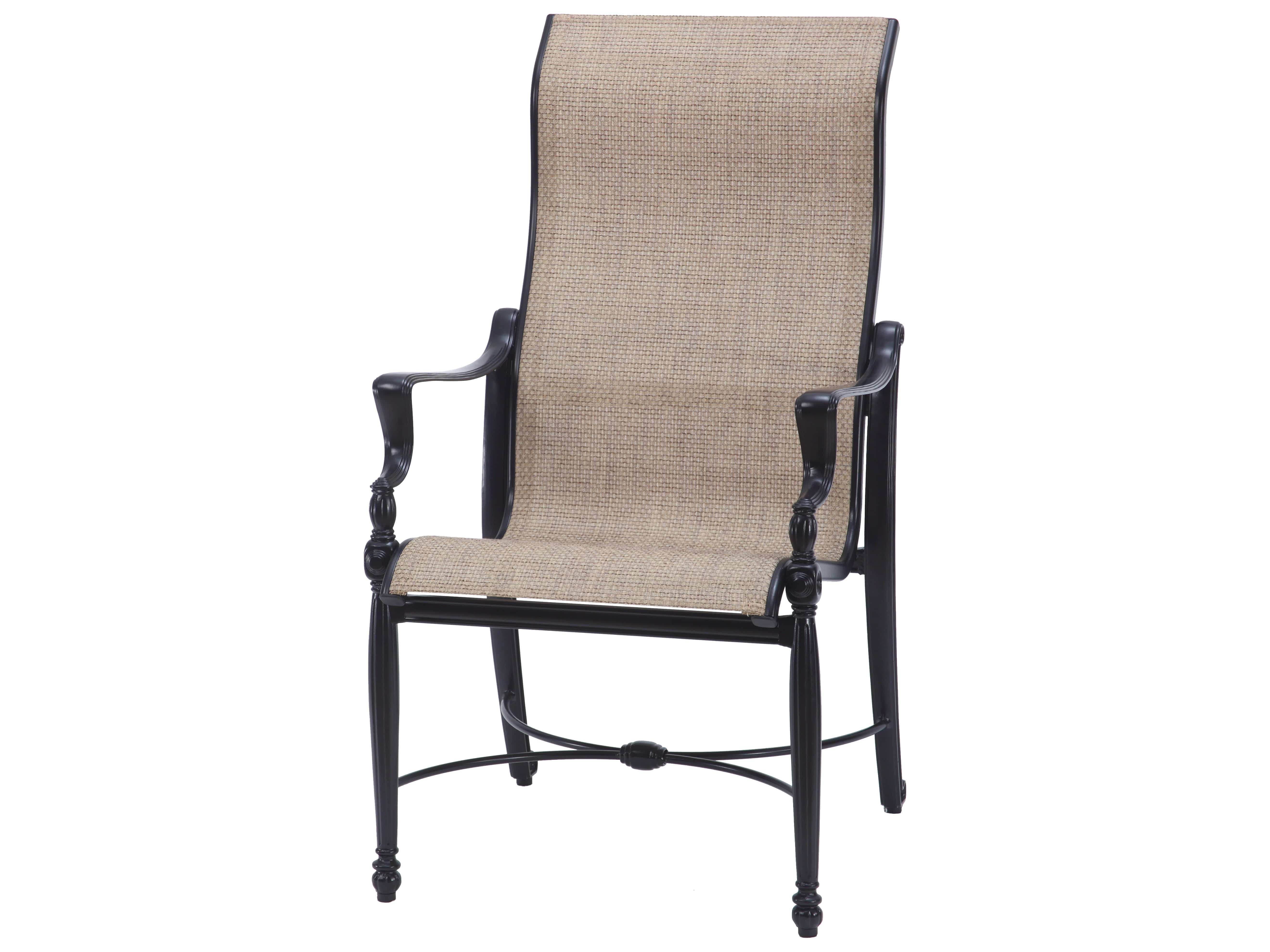Gensun Dining Chair Gensun - Bel Air Sling Cast Aluminum High Back Dining Arm Chair - 50990001
