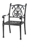 Gensun Dining Chair Gensun - Florence Cast Aluminum Cushion Dining Arm Chair - 10230001