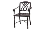 Gensun Dining Chair Gensun - Terrace Cast Aluminum Cushion Cafe Chair With Arms - Knock Down - 10350001