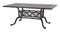 Gensun Dining Table Gensun - Grand Terrace Cast Aluminum 63'' - 112" W x 42'' - 48" D Rectangular Dining Table with Umbrella Hole- 103400CX
