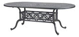 Gensun Dining Table Gensun - Grand Terrace Cast Aluminum 86''W x 42''D Oval Dining Table with Umbrella Hole - 103400B3