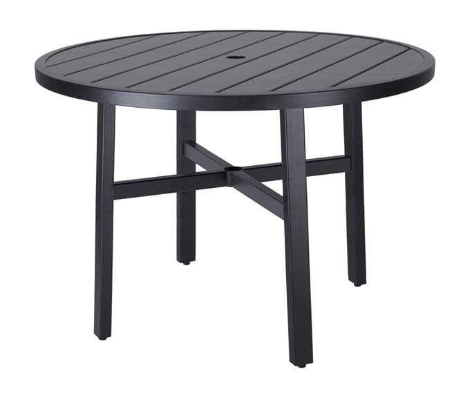 Gensun Dining Table Gensun -Plank Aluminum 44'' Wide Round Dining Table - 11460A44