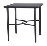 Gensun Dining Table Gensun - Talia 30'' Wide Square with Aluminum Top Dining Table with Umbrella Hole - 10440D30