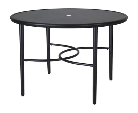 Gensun Dining Table Gensun - Talia 48'' Wide Round with Aluminum Top Dining Table with Umbrella Hole - 10440A48