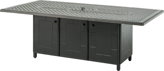 Gensun Gas Fire Pit Gensun - Grand Terrace Table Cast Aluminum 86''W x 44''D Rectangular Fire Table Top | GES1034GTC9