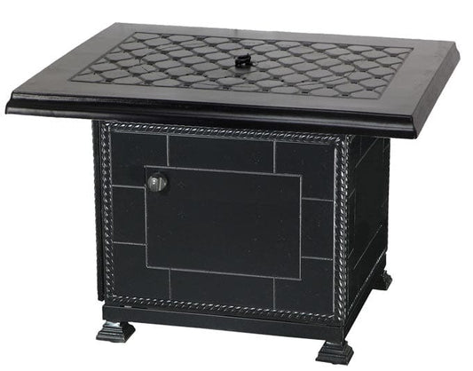 Gensun Gas Fire Pit Gensun - Madrid II 42" Square Fire Pit With Paradise Square Casual Height Fire Pit Base | 1043GT42
